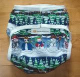 Snowman Diaper Cover and Matching Fitted Diaper-SPECIAL HYENA OFFER! accepting up to $10hc til Jan 1