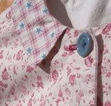 Reversible Toddler Shirt  -  Pink Roses on Cream  - Girls2-3T - USE UP TO $10HC!!