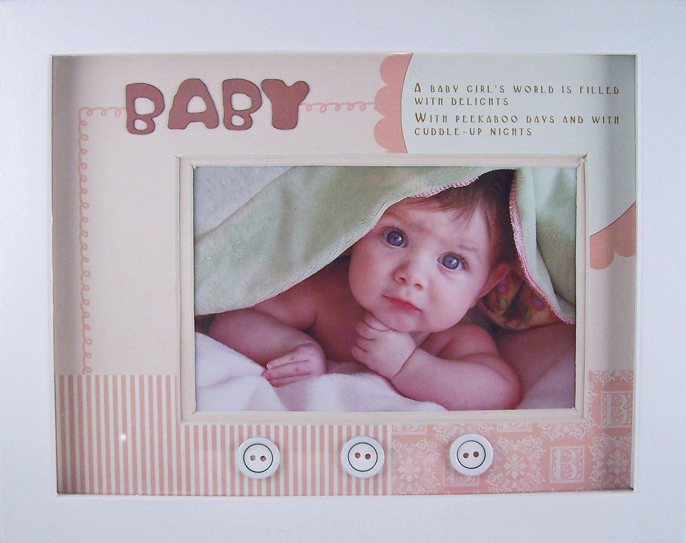 Pretty PINK BABY GIRL PHOTO FRAME Nursery Decor Home Decor Gift Baby