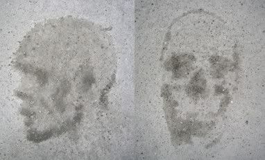 El africano y el calavero, hechos con la técnica del sombreado El africano y el calavero, hechos con la técnica del sombreado