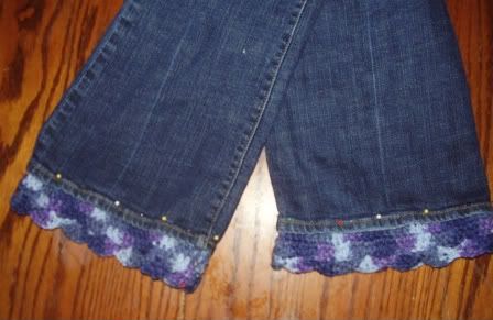 jeans crochet edging trim
