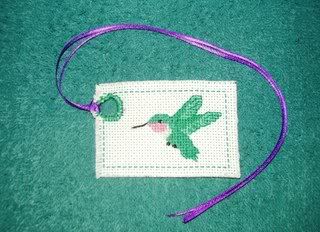 cross stitch hummingbird