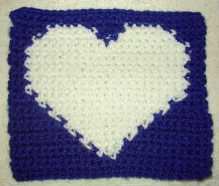 tapestry crochet,crochet,heart,square