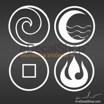 Avatar the last airbender all nations - vinyl decal sticker