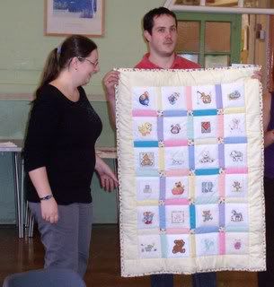 essie and frido with quilt