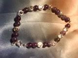 Amethyst and silver bracelet