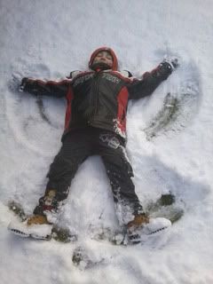 joey doing a second snow angel