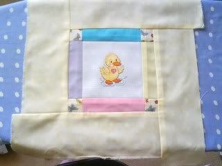 sew border pieces onto centre square