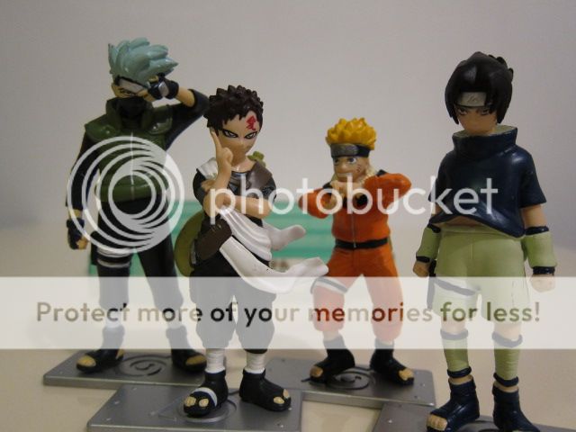 Naruto Anime Gaara Kakashi Sasuke 4 action figures toy x 4 pcs #A 