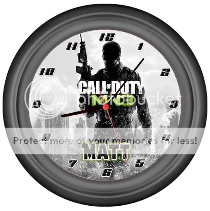 Personalised ☢ CALL OF DUTY MW3 ☢ Wall Clock  