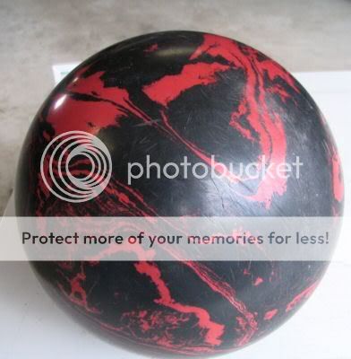 Black & Fire Red Bowling Ball Brunswick & Bag  