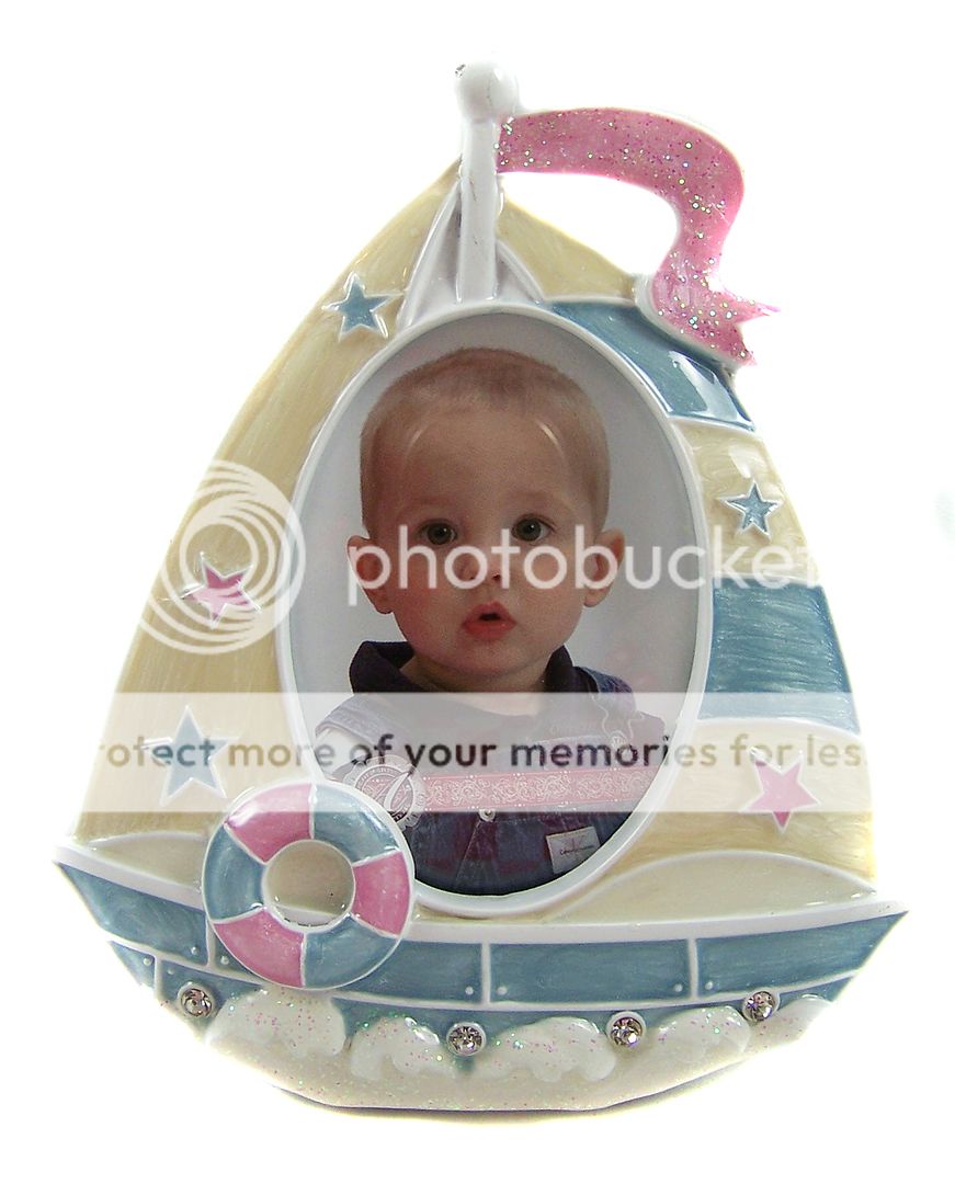 Baby Boy Photo Frame Nursery Decor Home Decor Gift Set Boat Theme Brand New