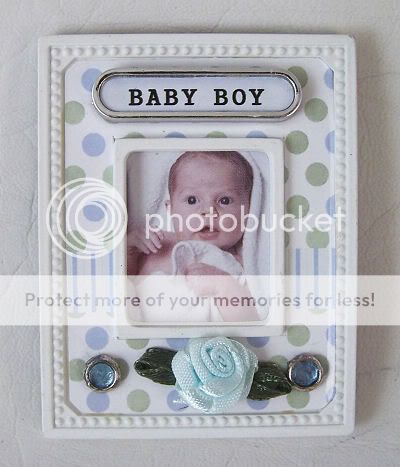 Scrapbook Style BABY BOY Magnetic Frame FREE LOCAL POST  