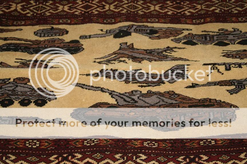 War rug and beaded sling | AK Rifles